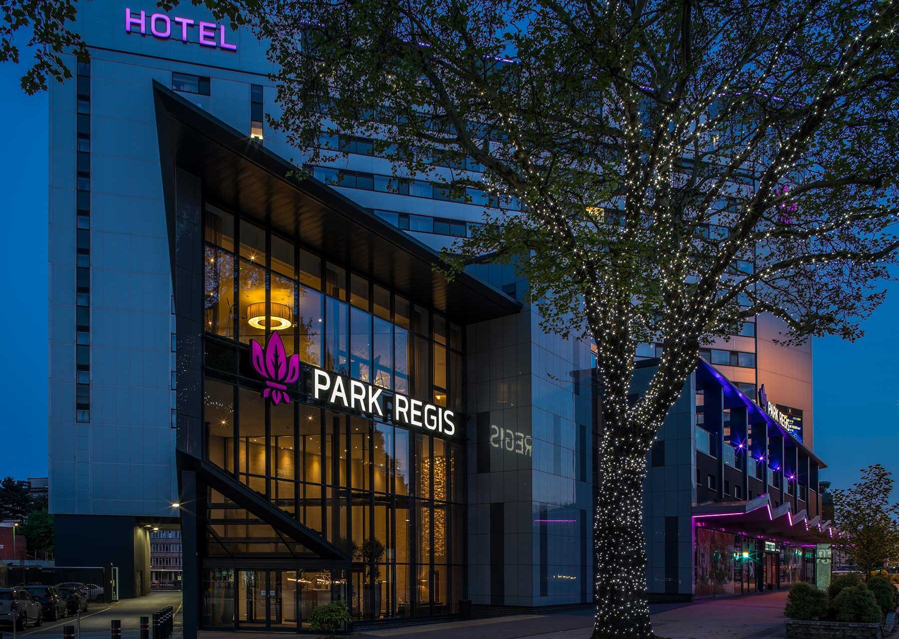 Park Regis Birmingham External night