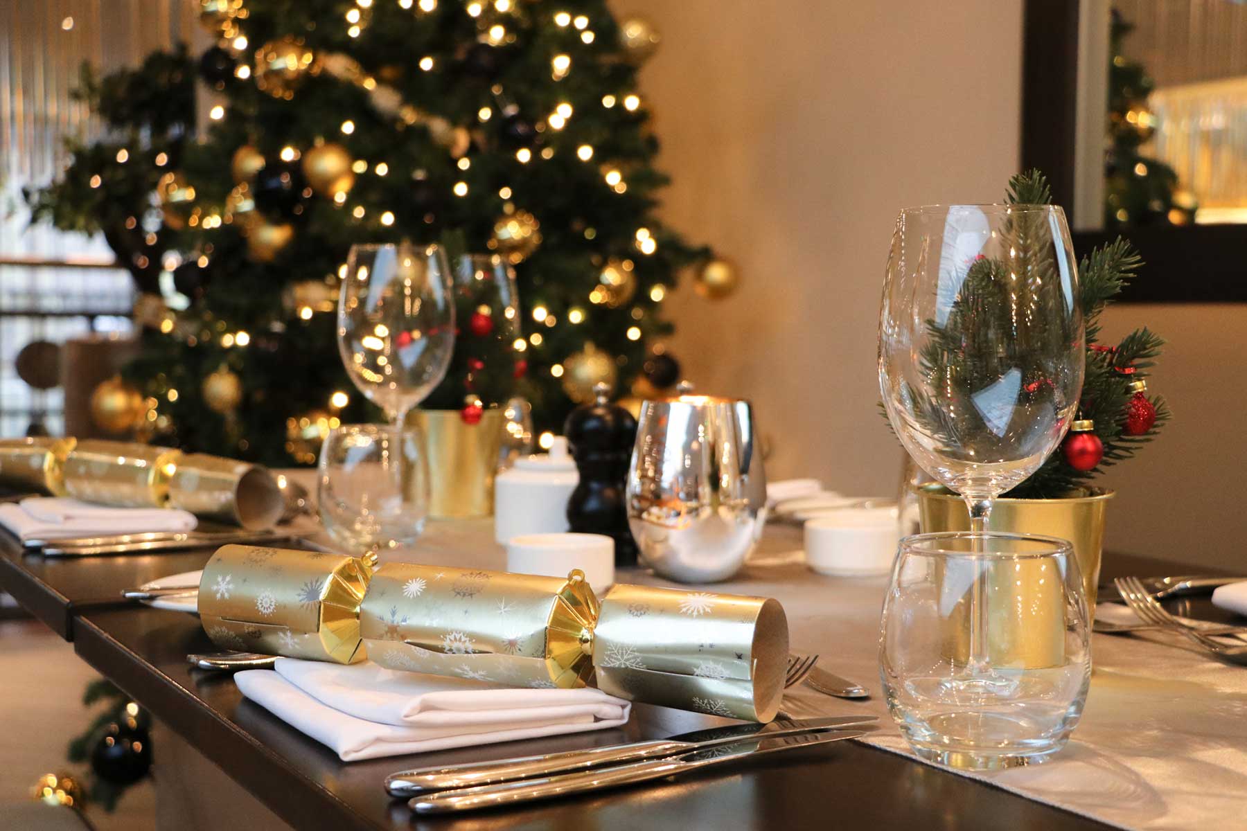 Festive table decorations