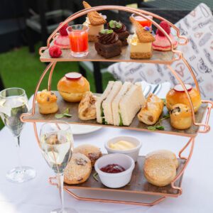 Afternoon tea with cakes