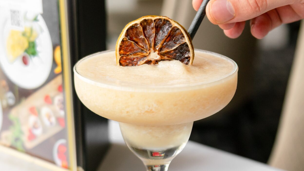 An iced cocktail at Park Regis Birmingham as part of their Bottomless Brunch drinks menu.